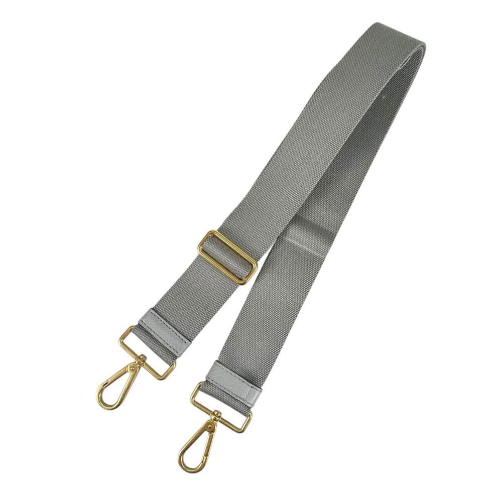 PRADA Prada Shoulder Strap Nylon Leather Gray Women's
